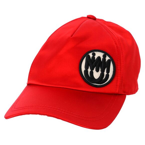 Miu Miu Logo Patch Baseball Cap in Red Canvas - Picture 8 of 12